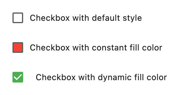 Styled checkboxes